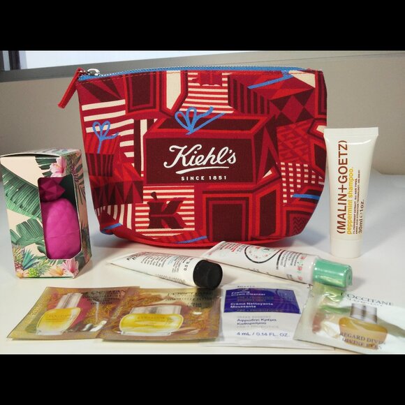 Mixed Lot Cosmetics Kiehl's L'Occitane Smith's Malin & more + MAKE UP BAG - NEW - Picture 1 of 7